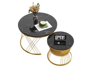 Table basse rond(e) coloris bicolore LPOSPI 