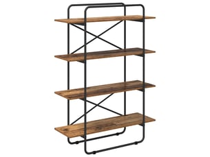 Étagère 4 niveaux, étagère de rangement 100 x 35 x 140 cm pb bois de chêne