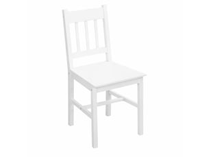 Set de 4 chaises de salle à manger en pin avec dossier, design moderne pour cuisine et séjour