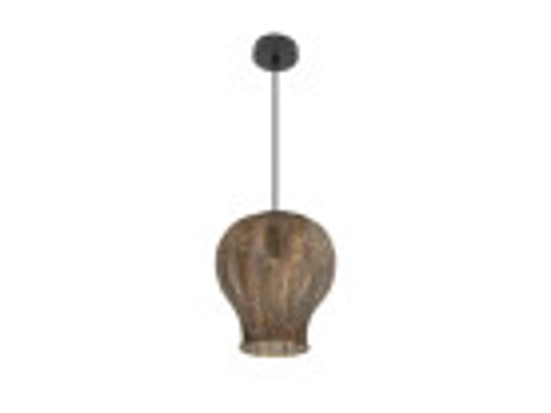  Suspension fabrilamp trikala noir cuir vieilli 1 x e27 ø 29 cm 223492929 - Conforama B