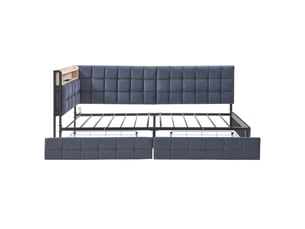 Lit banquette 90x200 cm MAISONORA coloris gris