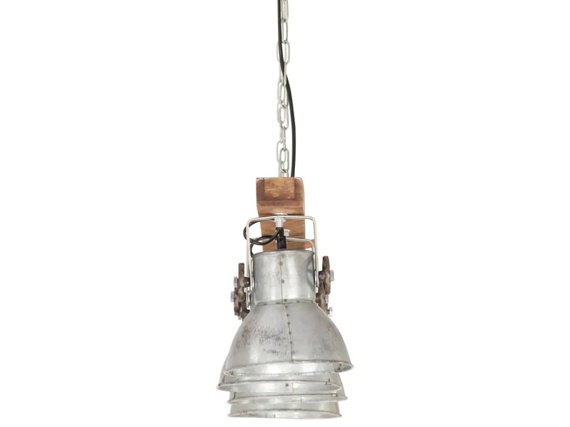  Plafonnier industriel élégant pour salon cuisine 90 x 17 x 25 cm ambiance cozy en fer argenté 02_0046657  - Conforama E