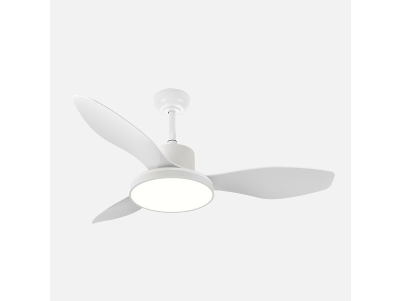  Ventilateur de plafond fabrilamp mandala dc blanc 3 pales 120 cm 6 vitesses led 48 w télécommande 246091301 - Conforama C