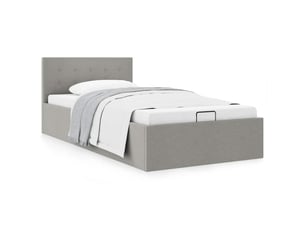 Lit adulte, lit simple, cadre de lit à rangement hydraulique sans matelas 100x200cm cf132