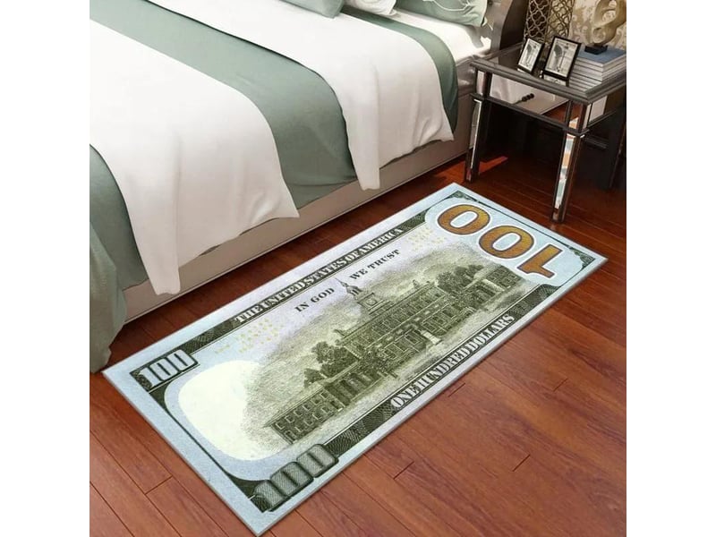  Tapis de chevet, 0,8 x 1,6 m, texture velours, motif abstrait, beige,tapis salon  - Conforama E