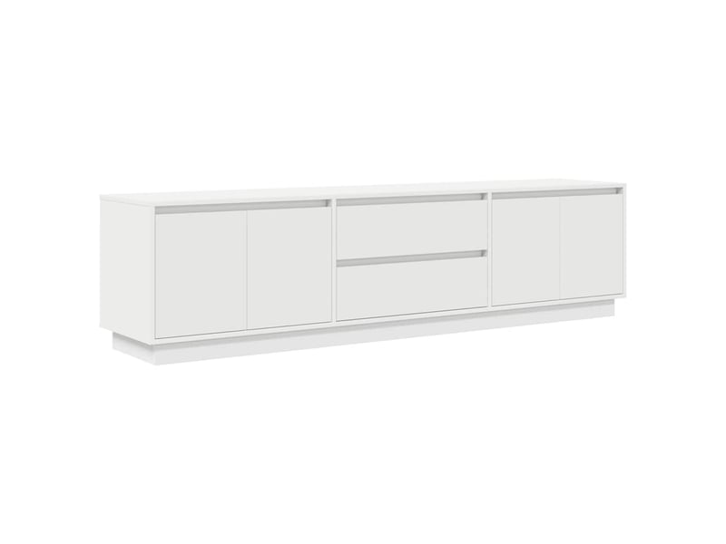  Meuble tv - banc tv - meuble de rangement avec lumières led blanc 193,5x41x50 cm  - Conforama C
