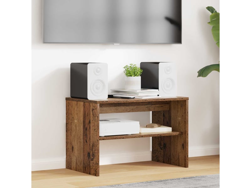 Meuble tv - banc tv - meuble de rangement 60 x 35 x 40 cm bois ancien bois d'ingénierie - Conforama B