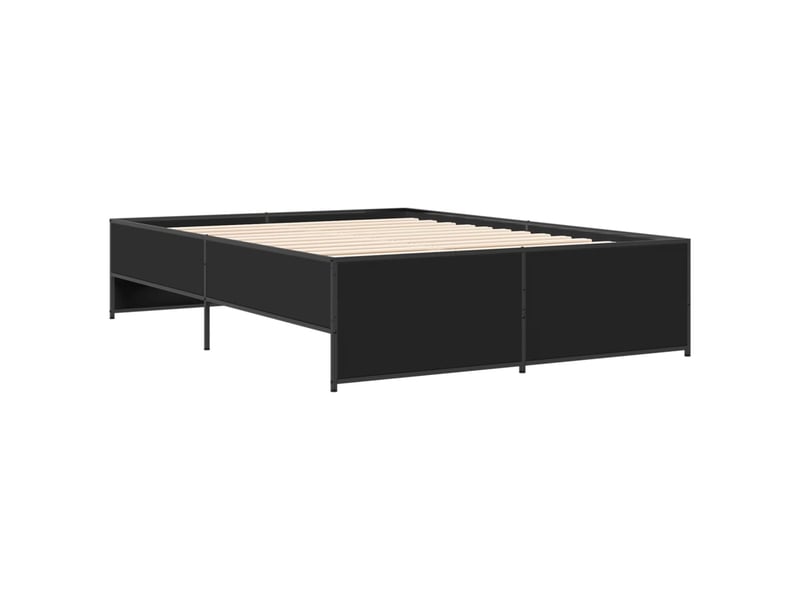  Lit double- lit adulte -  cadre de lit sans matelas noir 140x190 cm  - Conforama B