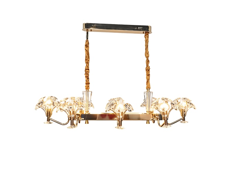  Lustre floral en cristal b – éclairage 3 couleurs ASLED-827 - Conforama B