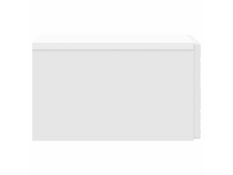 Table de chevet - cabinet de chevet - table de nuit mural blanc brillant 49 x 34,5 x 20 cm  - Conforama D