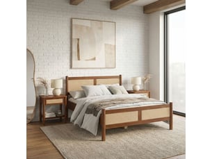 Lit simple 160x200 cm IDIMEX coloris marron