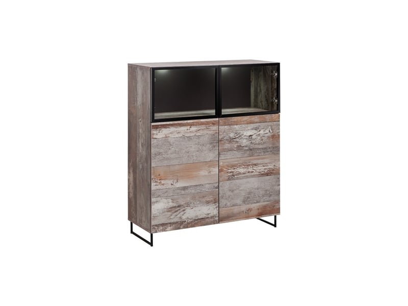  Ensemble meubles de salon kan composé de trois meubles et d'une étagère de style industriel.  - Conforama E