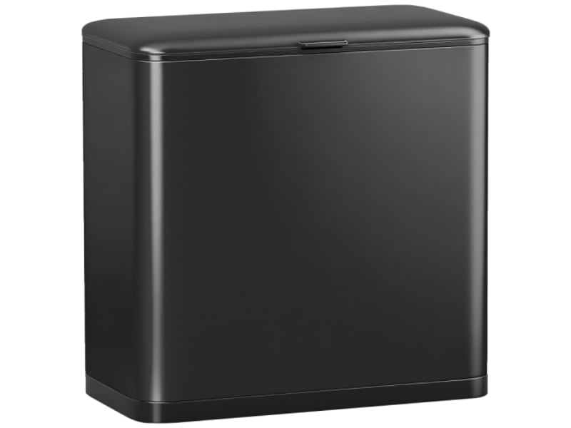 Poubelle noire 8 l en inox, à poser ou à suspendre, compacte et pratique - Conforama A