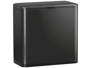 Poubelle noire 8 l en inox, à poser ou à suspendre, compacte et pratique