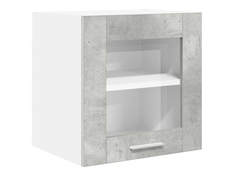  Lot de 2 armoires suspendues modernes avec rangement spacieux 40 x 31 x 40 cm en bois d'ingénierie gris béton 02_0053248  - Conforama B