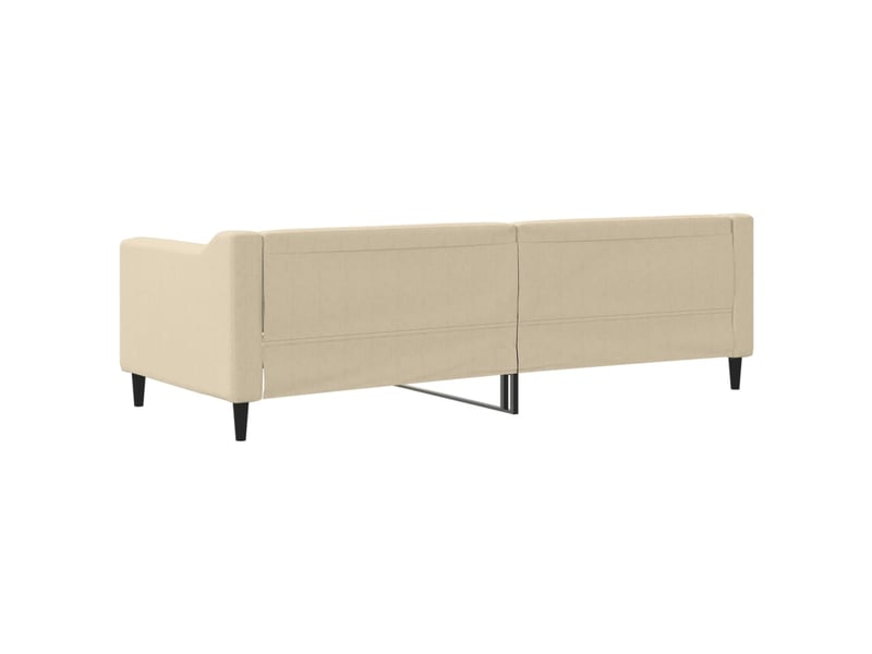  Lit simple- lit adulte -  lit de repos sans matelas crème 80x200 cm tissu  - Conforama D