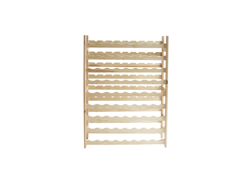  Range-bouteilles 72 bouteilles en bois 80 x 25 x 120 cm 62846 - Conforama E