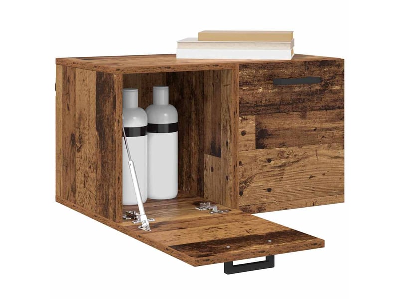  Armoire murale salon, meuble de rangement 60 x 36,5 x 35 cm bois d'ingénierie bois ancien  - Conforama C