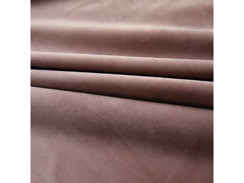  Lot de 2 rideaux occultant, rideaux black-out et crochet velours rose antique 140x225cm cf43983  - Conforama C