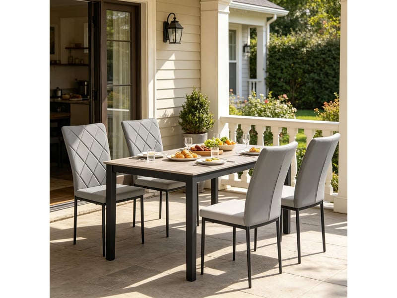  Chaises élégance lot de 4, dossier haut, salle à manger, cuisine, salon et réception confortables  - Conforama D