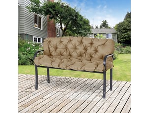 Coussin de banc 3 places 150x98x8 cm avec six liens de fixation kaki
