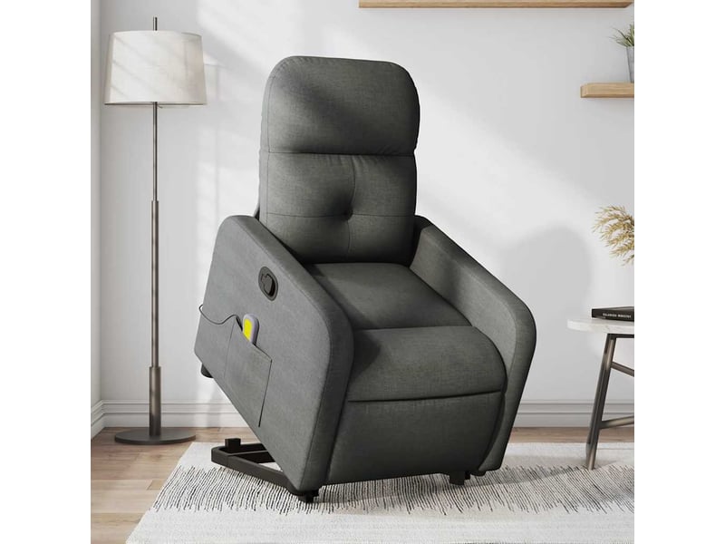  Fauteuil de massage inclinable, fauteuil relax gris foncé tissu shl31179  - Conforama B