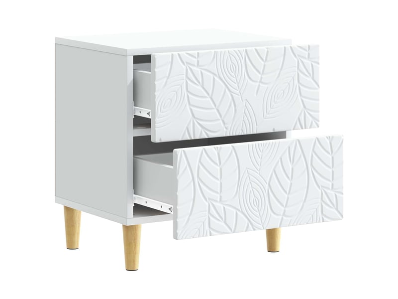  Table de chevet - cabinet de chevet - table de nuit blanc 43 x 34,5 x 48 cm bois d'ingénierie  - Conforama B