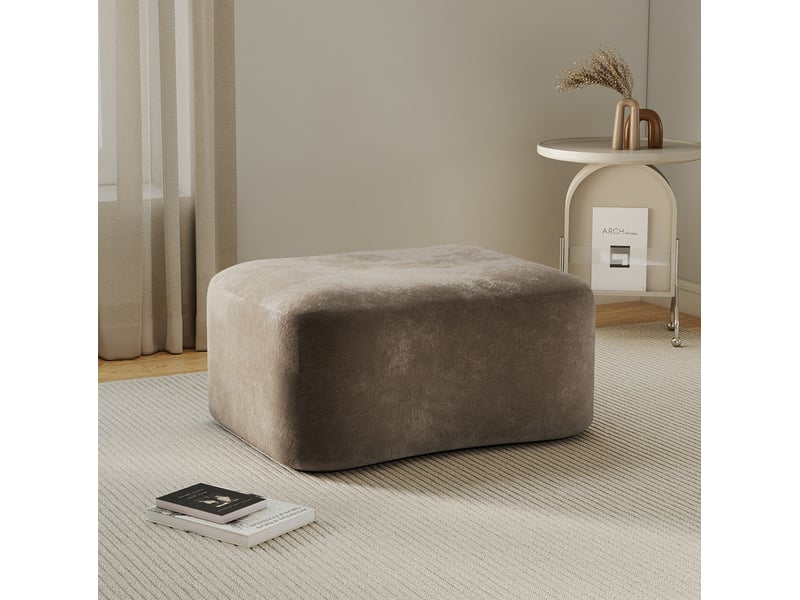  Ottoman velvet brown - pouf modulable canapé sans cadre  - Conforama B