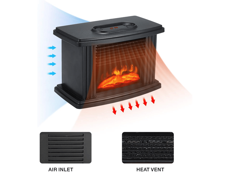  Chauffe-cheminée, chauffe-flamme 500 w, petite mini-cheminée à chaleur rapide chauffage vertical européen OGSMN004137LL - Conforama E
