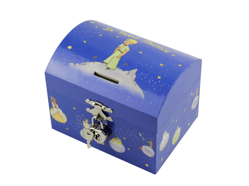  Tirelire a musique le petit prince etoiles - bleu - figurine petit prince S83230 - Conforama A