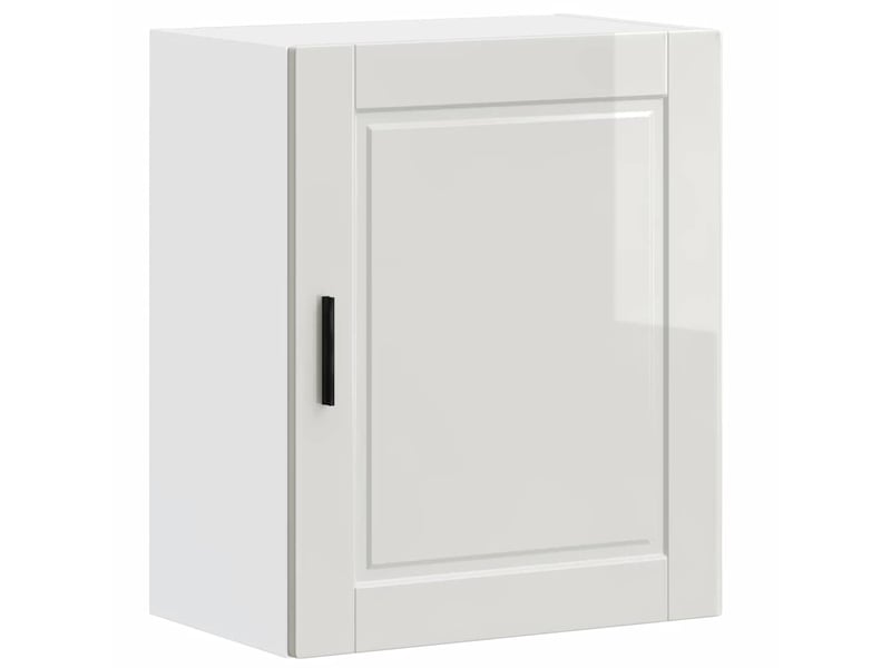  Armoire murale de cuisine porto blanc brillant bois ingénierie shl8941  - Conforama A