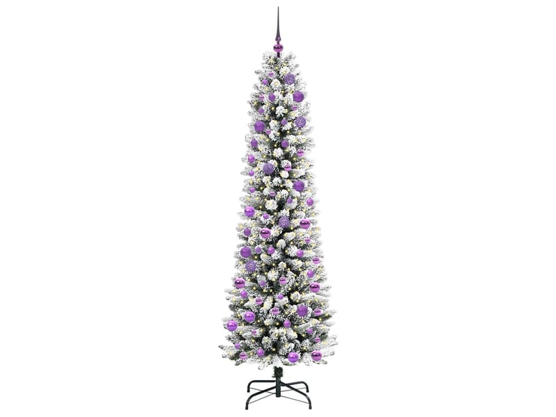  Sapin de noël artificiel, arbre de noël blanc 240 cm pvc, métal et plastique shl5478  - Conforama C