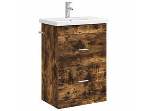 Ensemble de mobilier de salle de bain chêne fumé shl4344