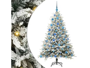 Sapin de noël, arbre de noël artificiel pré-éclairé avec ensemble de boules shl9514