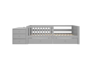 Lit mezzanine 90x200 cm coloris gris