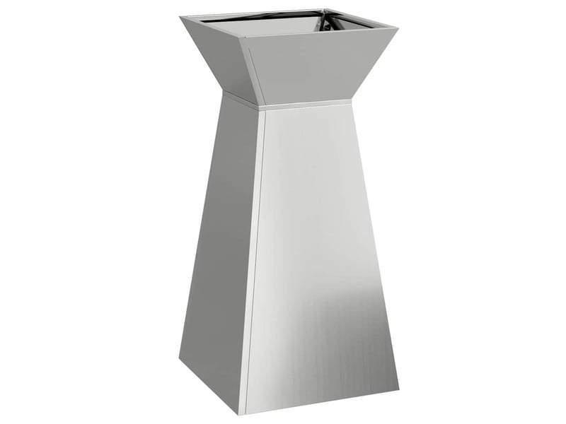 Jardinière - bac à fleurs à pilier 2 pcs argenté 35 x 35 x 73 cm - Conforama E
