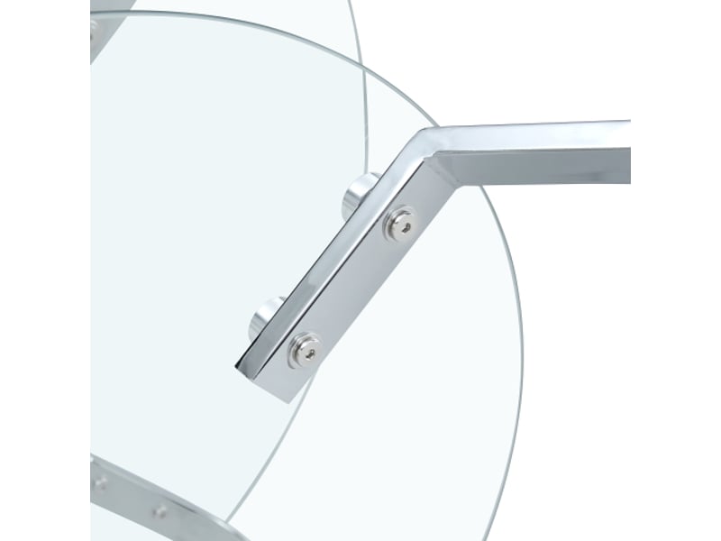  Table basse rétro minimaliste – cadre métal et verre trempé double épaisseur, élégance pour le salon  - Conforama E