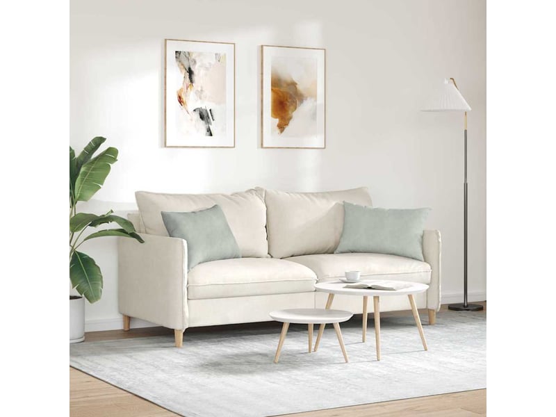  Lot de 2 coussins de canapé, coussins décoratifs gris clair 60 x 40 cm cf59071  - Conforama D