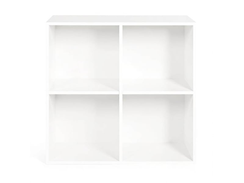  Bibliothèque 60x29,5x60 cm 4 compartiments blanc  - Conforama A