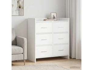 Buffet - bahut - meuble de rangement blanc 75 x 33 x 80 cm bois d'ingénierie