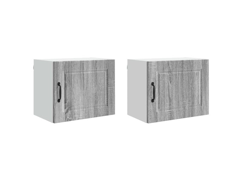  Meuble mural de cuisine | armoire de cuisine 2 pcs gris sonoma bois d'ingénierie shl5689  - Conforama A