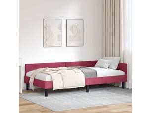 Lit simple 90x200 cm    coloris rouge