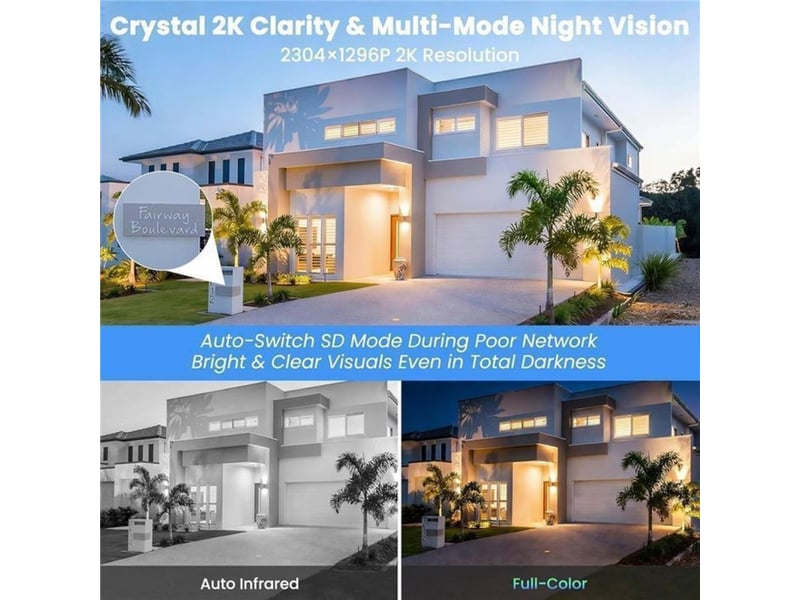  Camera surveillance solaire 2k double objectif ptz 360 wifi 2.4g ip66 projecteur alarme sirene detection humaine 348951_AACCK03626_6_DROPFR - Conforama B