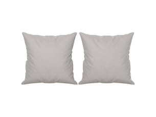 Lot de 2 coussins décoratifs gris clair tissu microfibre cf60867