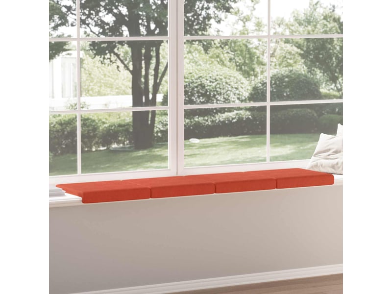  Lot de 4 coussins de banc, coussins d'assise, coussins pour chaisecanapé velours côtelé rouge orange cf52611  - Conforama D
