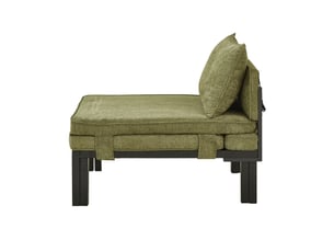 Fauteuil convertible <strong>MODENVIE</strong> <strong></strong> Velours vert vendu A l'unité