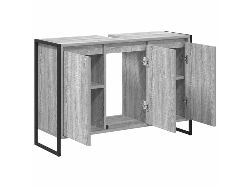  Cabinet de salle de bain, meuble de rangement gris sonoma 90x30x60 cm  - Conforama E