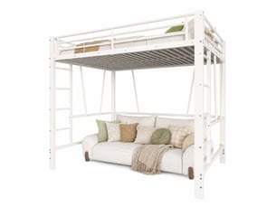 Lit mezzanine 140x200 cm HAUSS SPOLE coloris blanc