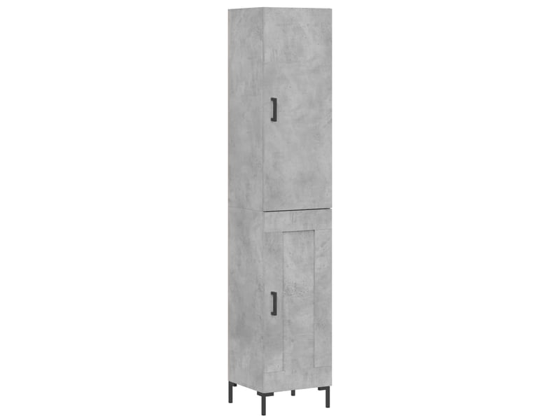  Buffet haut - bahut - meuble de rangement gris béton 34,5x34x180 cm bois d'ingénierie  - Conforama A
