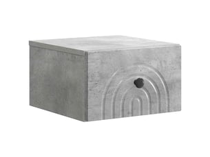 Table de chevet - cabinet de chevet - table de nuit mural gris béton 33 x 34,5 x 20 cm